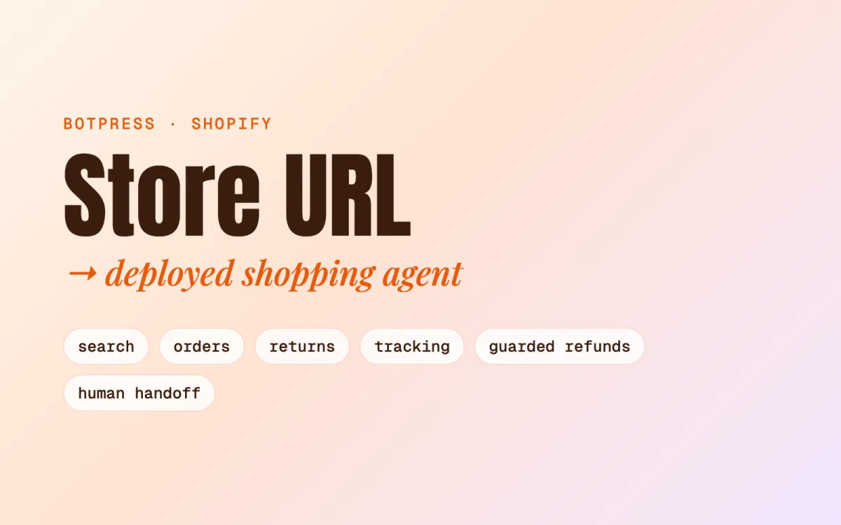 Poster: store URL to deployed shopping agent, with the kit's shopper tools
