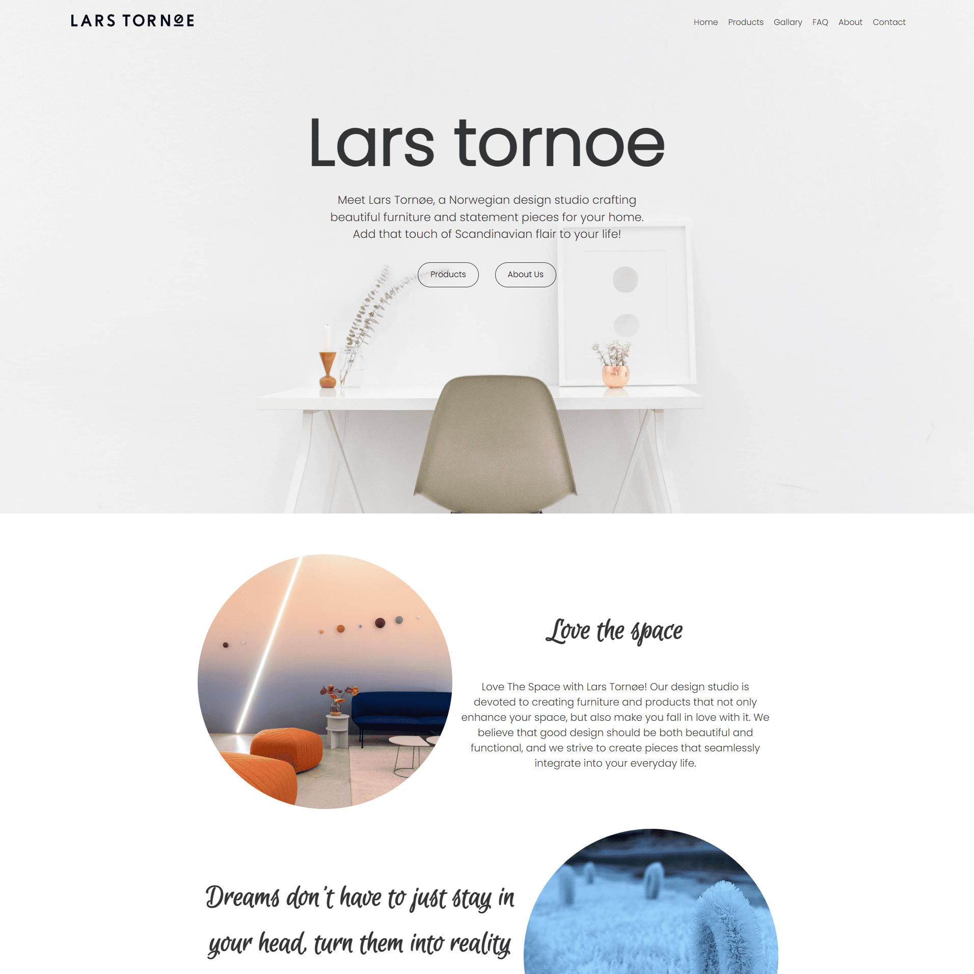 Lars Tonroe website screenshot